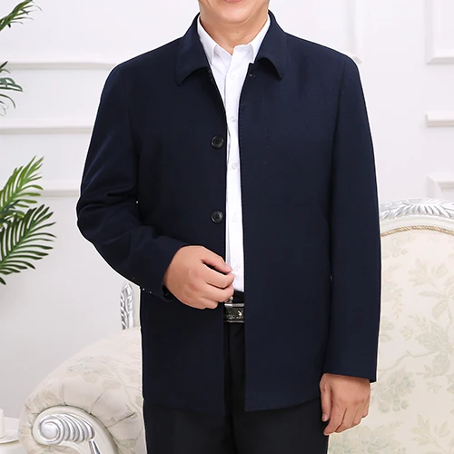 Mu Yuan Yang, мужская куртка, высокое качество, повседневная куртка, модные мужские пальто, одноцветные мужские куртки, пальто, три цвета на выбор - Цвет: blue