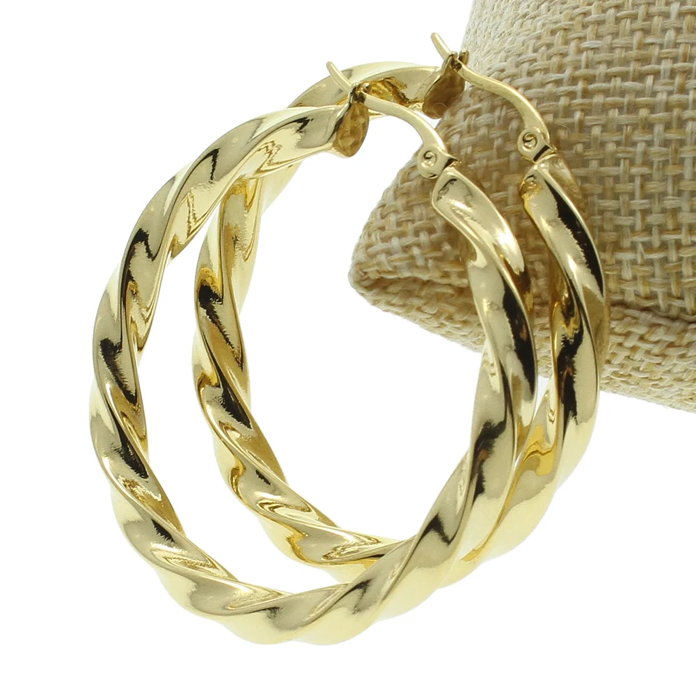 YYW Factory Price Stainless Steel Hoop Earring Punk Jewelry Women Gold