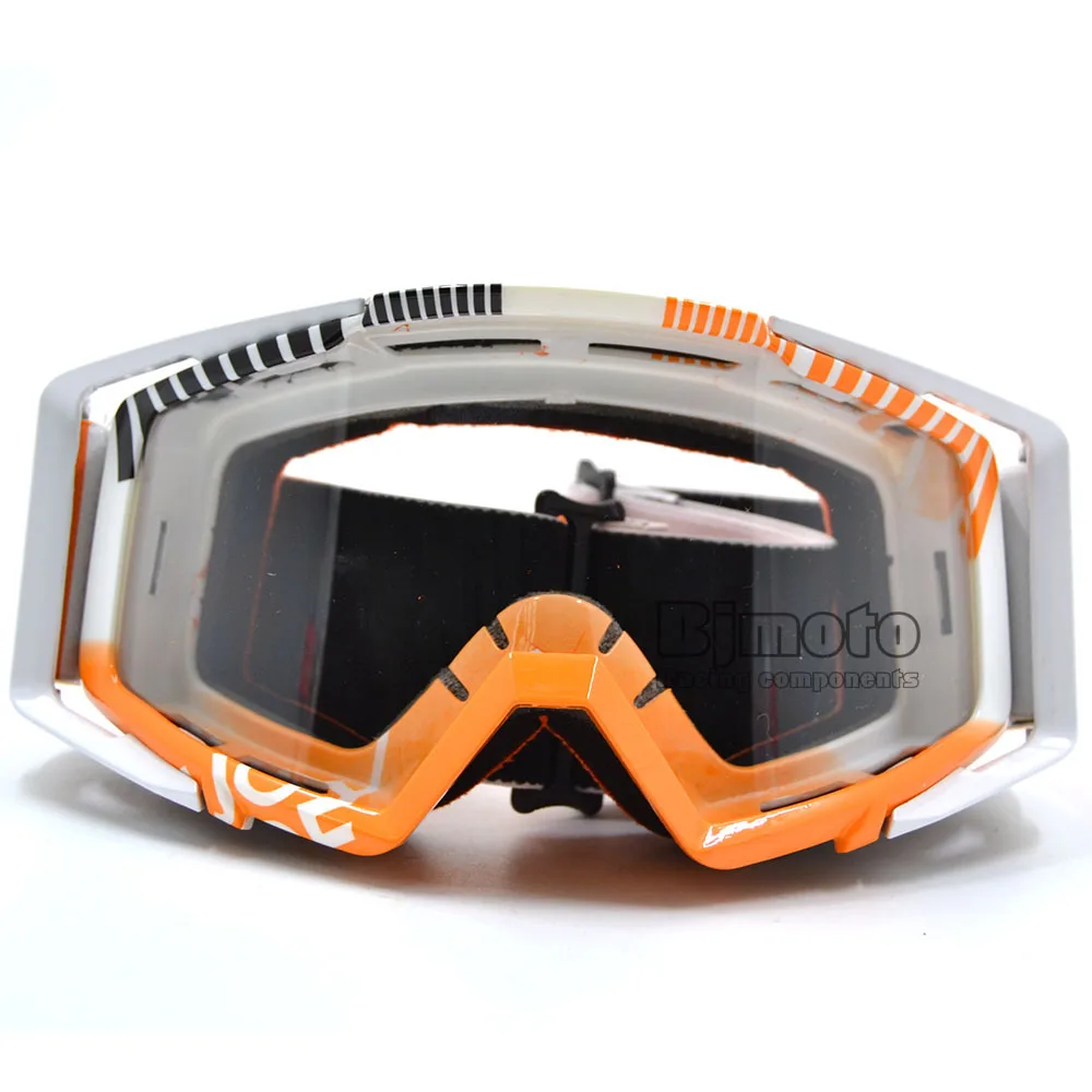 Vintage Colorful UV Protection Off Road Motocross Goggles Glasses for Motorcycle Dirt Bike Clear Len