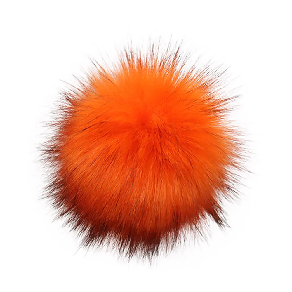 Fashion Cute DIY Knitting Hats Accessires-Faux Fake Fur high quality Pom Pom Ball with Elastic Band - Цвет: E