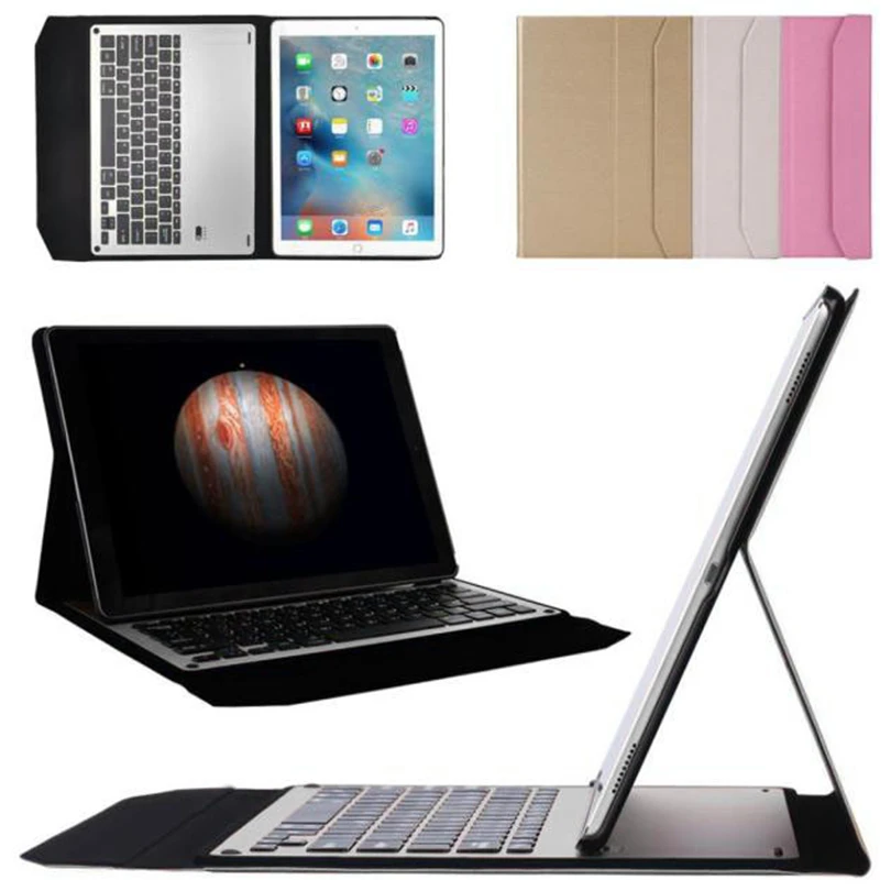 

Keypad For iPad Air2 9.7inch Ultra Aluminum Bluetooth Keyboard with Leather Case Cover A20