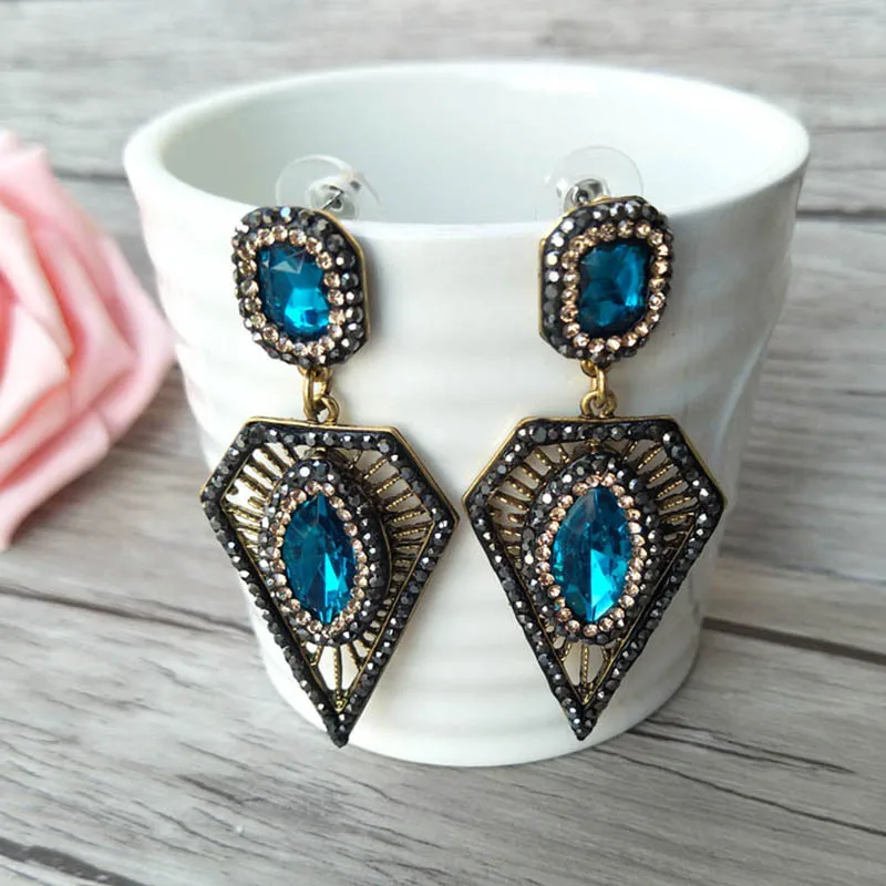 

1 Pair handmade water-drop sparkly rhinestone crystal gorgeous dangle earrings,fashion for women jewelry earrings ER371