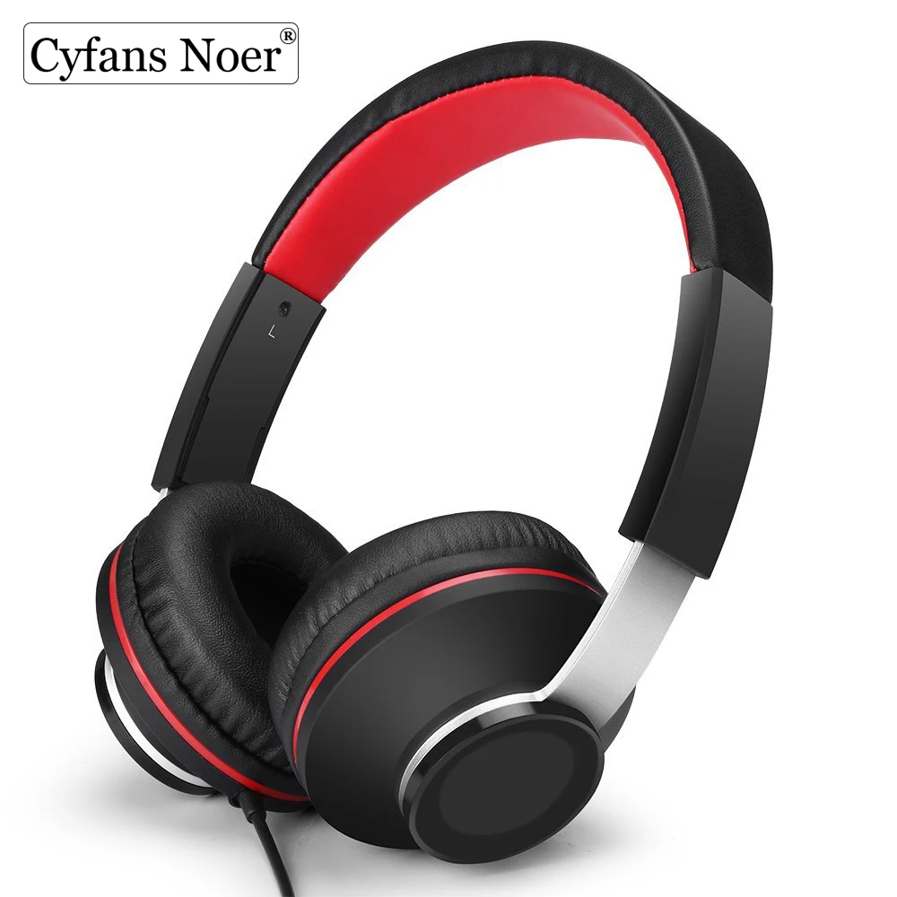 Накладные Игровые наушники Cyfans Noer 3 5 мм с микрофоном и шумоизоляцией|Наушники