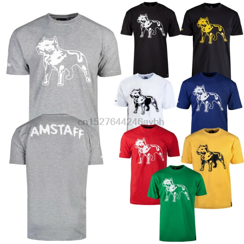 

Amstaff Herren T-Shirt Logo Kurzarm Oberteil Men Shirt S M L XL XXL 3XL NEU