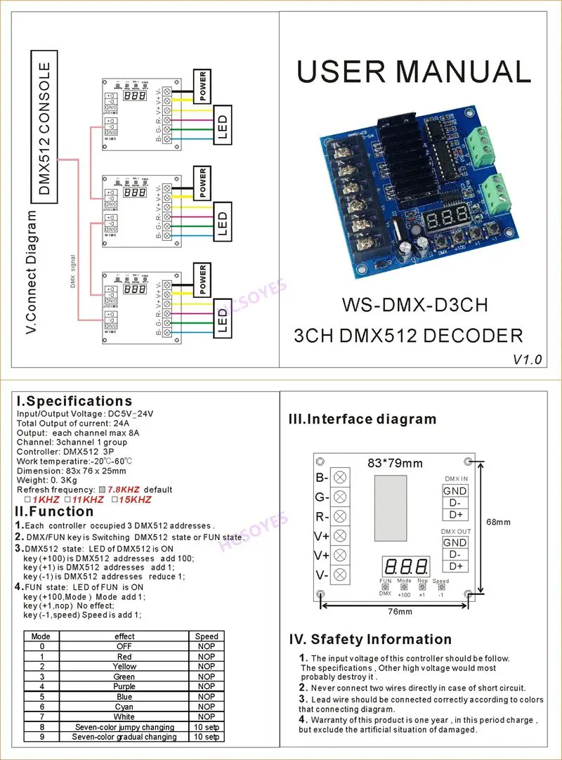 WS-DMX-D3CH