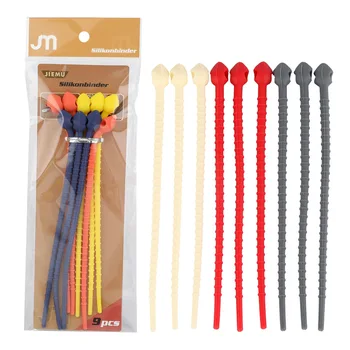 

9pcs 17.7cm long snake shaped reusable multifunctional silicone earphone headset headphone cable wire ties binder