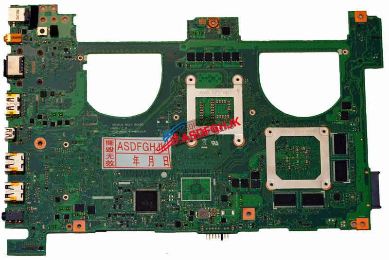  Original FOR Asus N550JV Laptop Motherboard WITHl i7-4700HQ 2.4Ghz CPU 69N0P9M17A00 fully tested