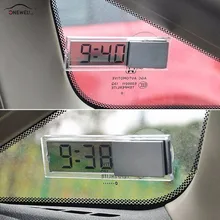 1 Pcs Hot Sale Car Ornaments Durable Digital Car Ornaments Durable Digital LCD Display Car Electronic Clock With Sucker Cool 