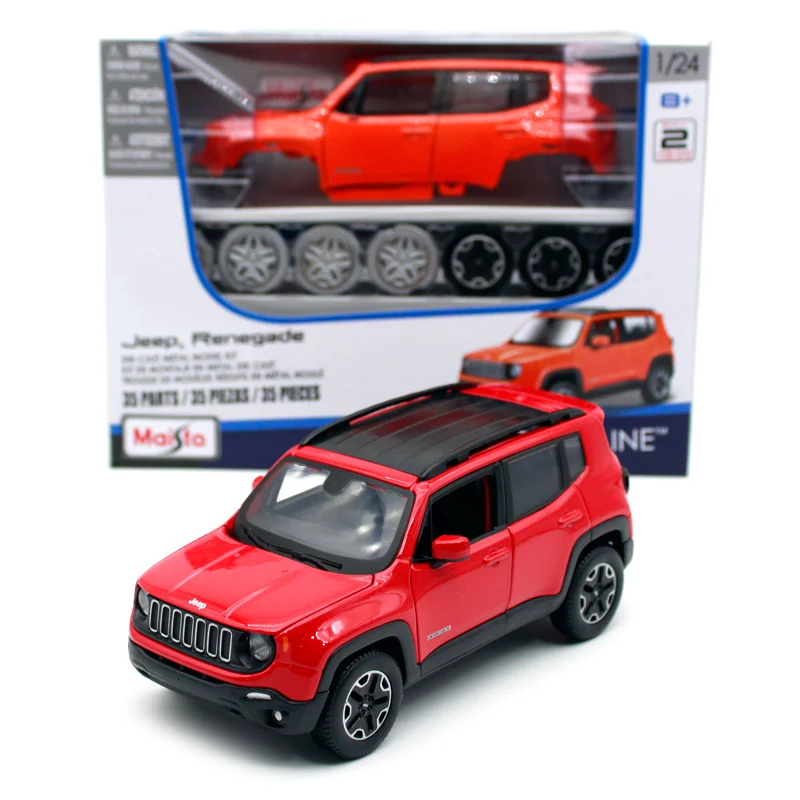 Maisto 1:24 2017 Jeep Renegade Red Diecast Model Car Toy New In Box