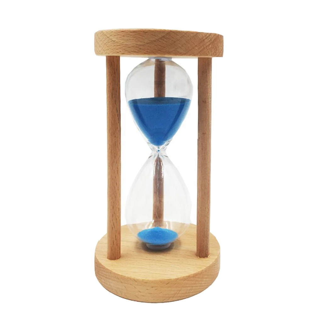 10 15 30 Minutes Hourglass Timer Wooden Framed Sandglass Sand Timer Clock Kitchen Tools Home Office Table Decor Math Toy Gift