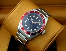 41mm Parnis Montres Lunette Tournante Automatique Mouvement Hommes Montre Numéros Lumineux En Acier Inoxydable Mécanique Montre-Bracelet