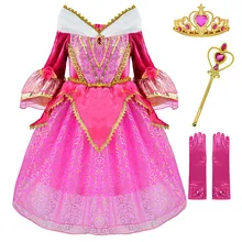 Pink Summer Party Dress Girls Sleeping Beauty Costume Christmas Frock Kids Princess Aurora Cosplay Ball Gown Halloween Vestidos Pink Summer Party Dress Girls Sleeping Beauty Costume Christmas Frock Kids Princess Aurora Cosplay Ball Gown Halloween Vestidos