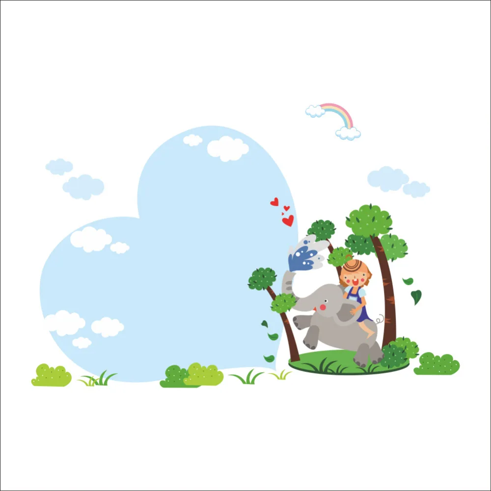 Koop Cartoon elephan Muurstickers Afneembare Art Decor Decoratieve Schilderen Leveringen Muur Behandelingen Stickers voor Meisjes Kid Slaapkamer