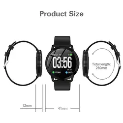 Модные новые металлические умные часы с круглым экраном водонепроницаемый измеритель сердечного ритма кровяное давление GT66