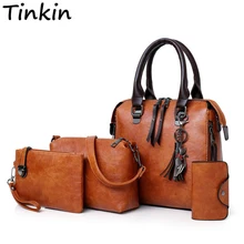 Прямая, дизайн, женская сумка из искусственной кожи, 4 шт., женские сумки-мессенджеры, женские клатчи известных брендов, женская сумка