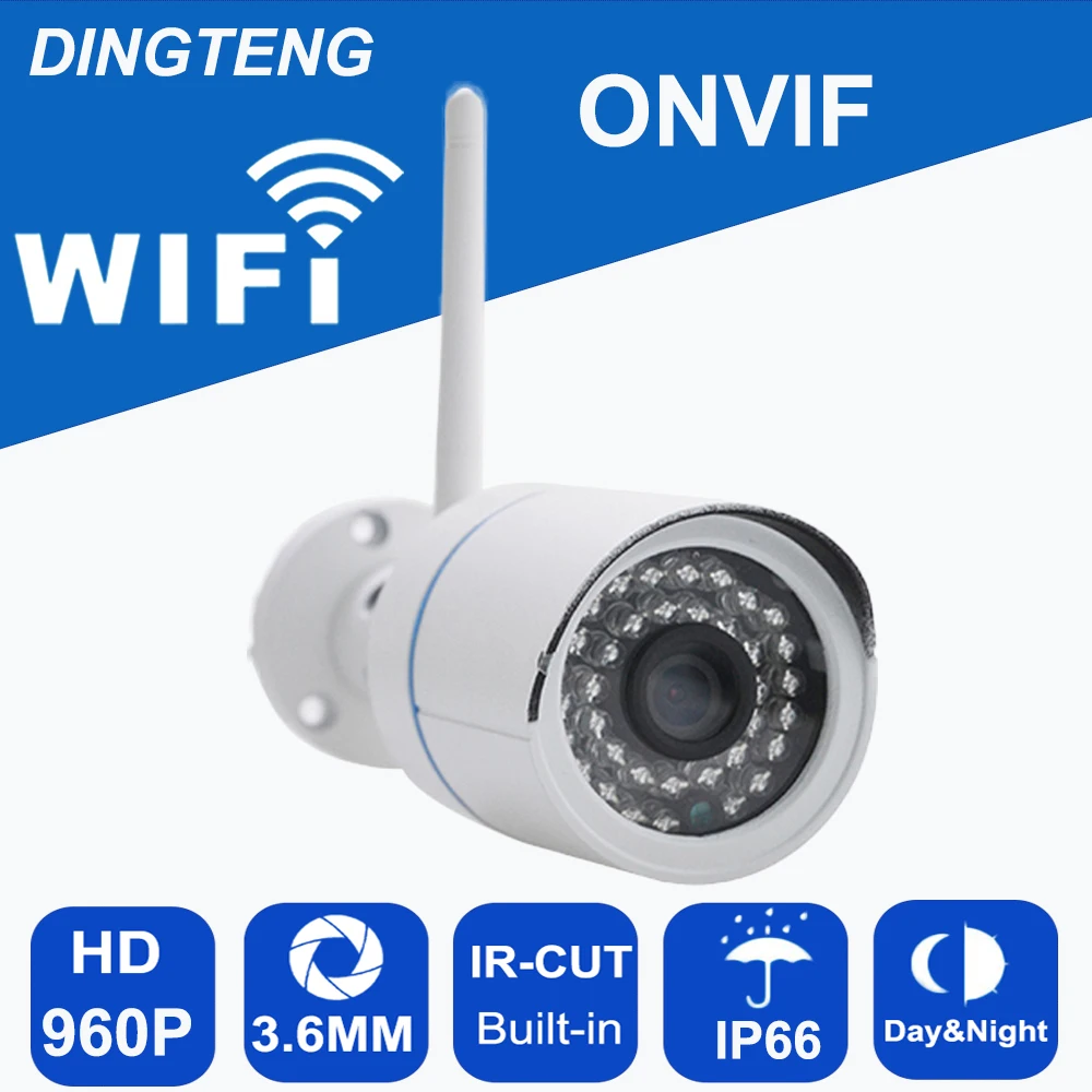 

HD 960P Wireless IP Camera Metal Outdoor Waterproof 1.3mp Wifi Camera Night Vision 1280*960P with TF Card Slot CCTV Camera