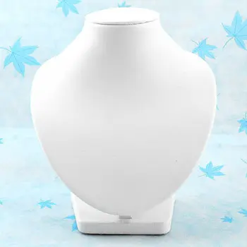 

2PCS White Jewelry Choker Necklace Display Neck Bust 160mm CHIC