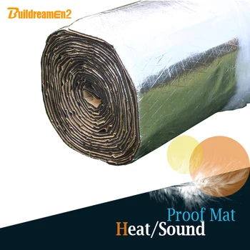 

Buildreamen2 140CM X 100CM Car Ceiling Firewall Trunk Door Cockpit Heat Shield Sound Proofing Insulation Mat Deadener Sticker