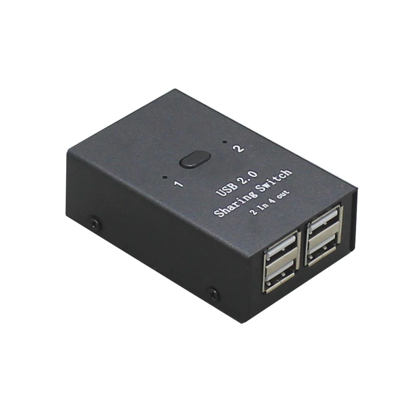 USB 2 0 Manual Sharing Switch With Connector kabel 2 in 4 out Keyboard and mouse 5