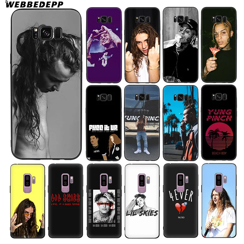 WEBBEDEPP Yung Pinch Lil skies Мягкий ТПУ силиконовый чехол для Samsung Galaxy S10 S10e S9 S8 Plus S7 S6 Edge &amp J6 |