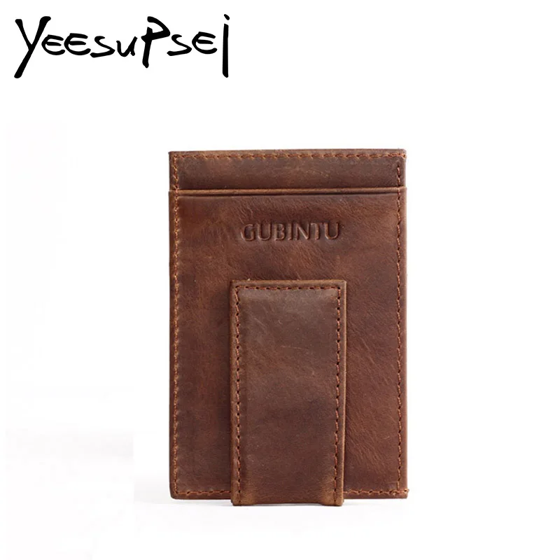 

YeeSupSei PU Leather Business Card Holder Slim RFID Wallet Thin Purse Mini Wallet Vintage Credit Card Organizer Mini Wallet