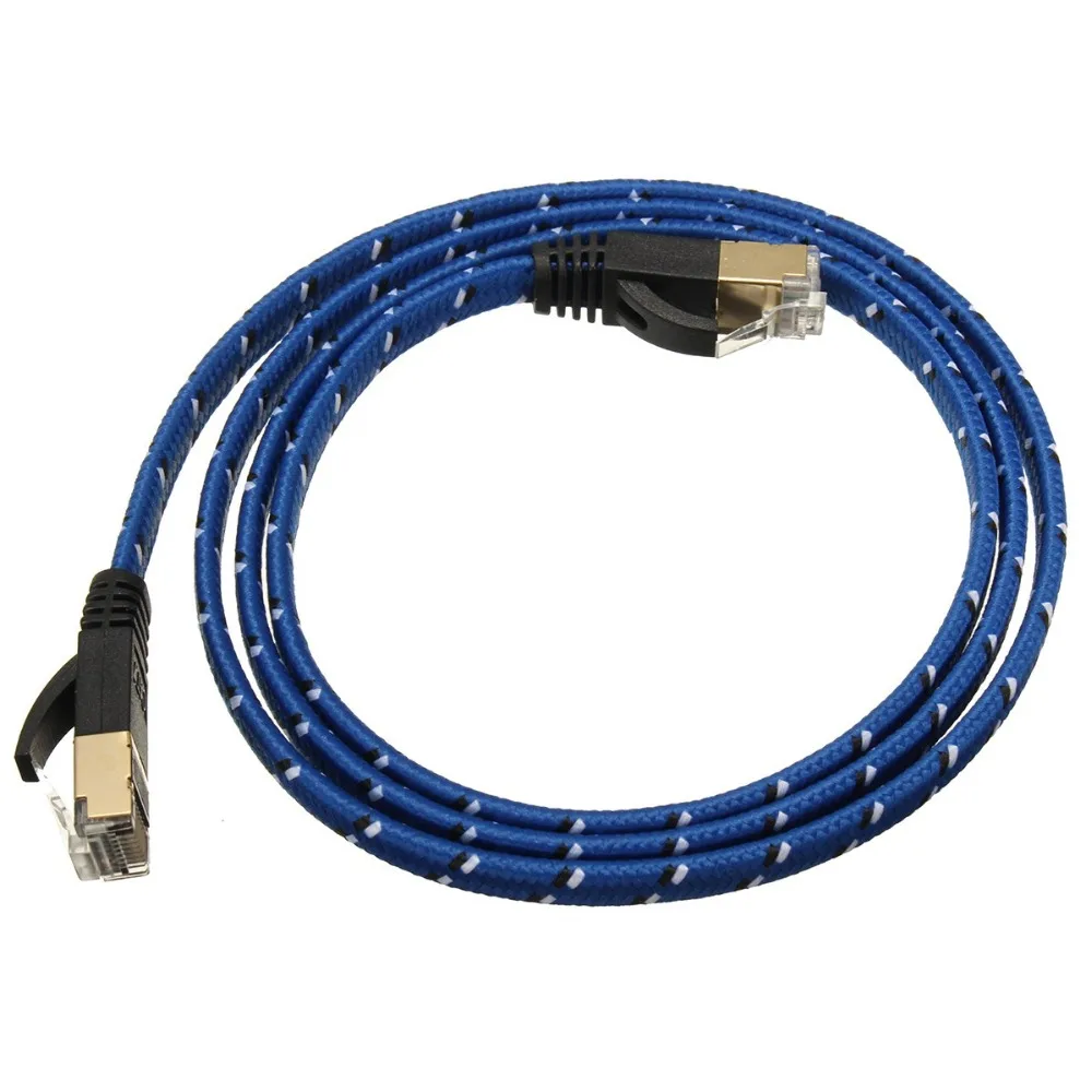 새로운 3m,5m 10m15m 30m lan 케이블 CAT7 케이블 RJ45 패치 라우터 스위치 용 플랫 이더넷 네트워크 케이블 금도금