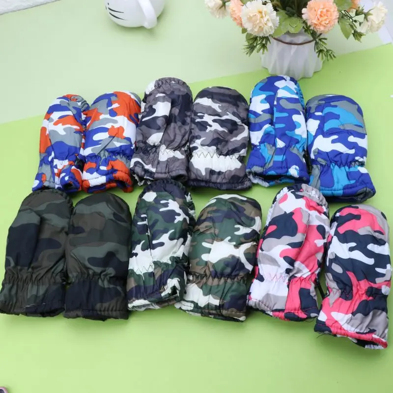 

2-5Y Winter Kids Warm Gloves Children Snow Snowboard Ski Gloves Outdoor Waterproof Windproof Mittens For Boys Girls