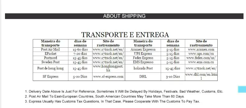 shipping
