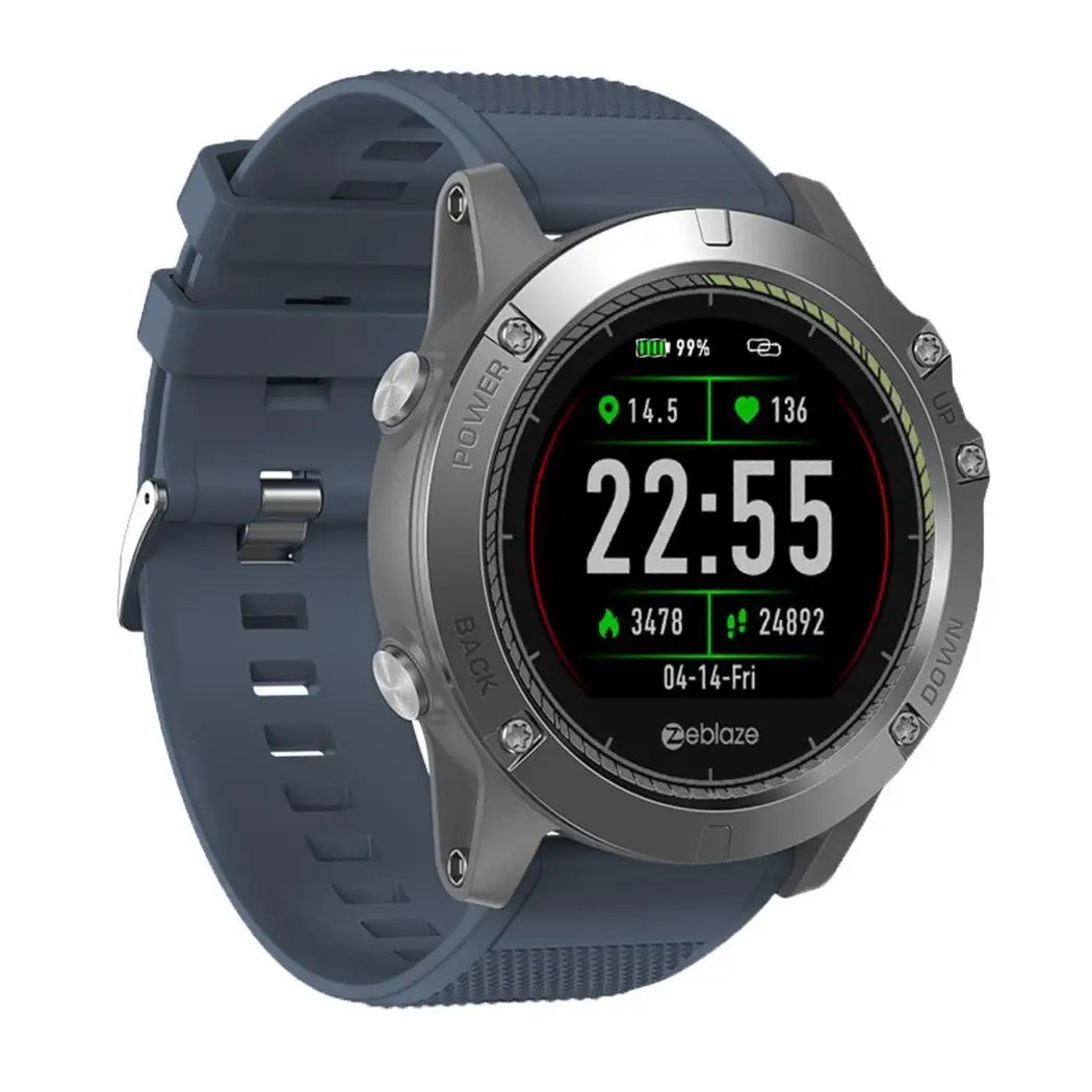 Waterproof Bluetooth Sports Smart Watch Heart Round 2.6cm/1.0inch Rate IP67 4.0 Monitor For IOS and Android