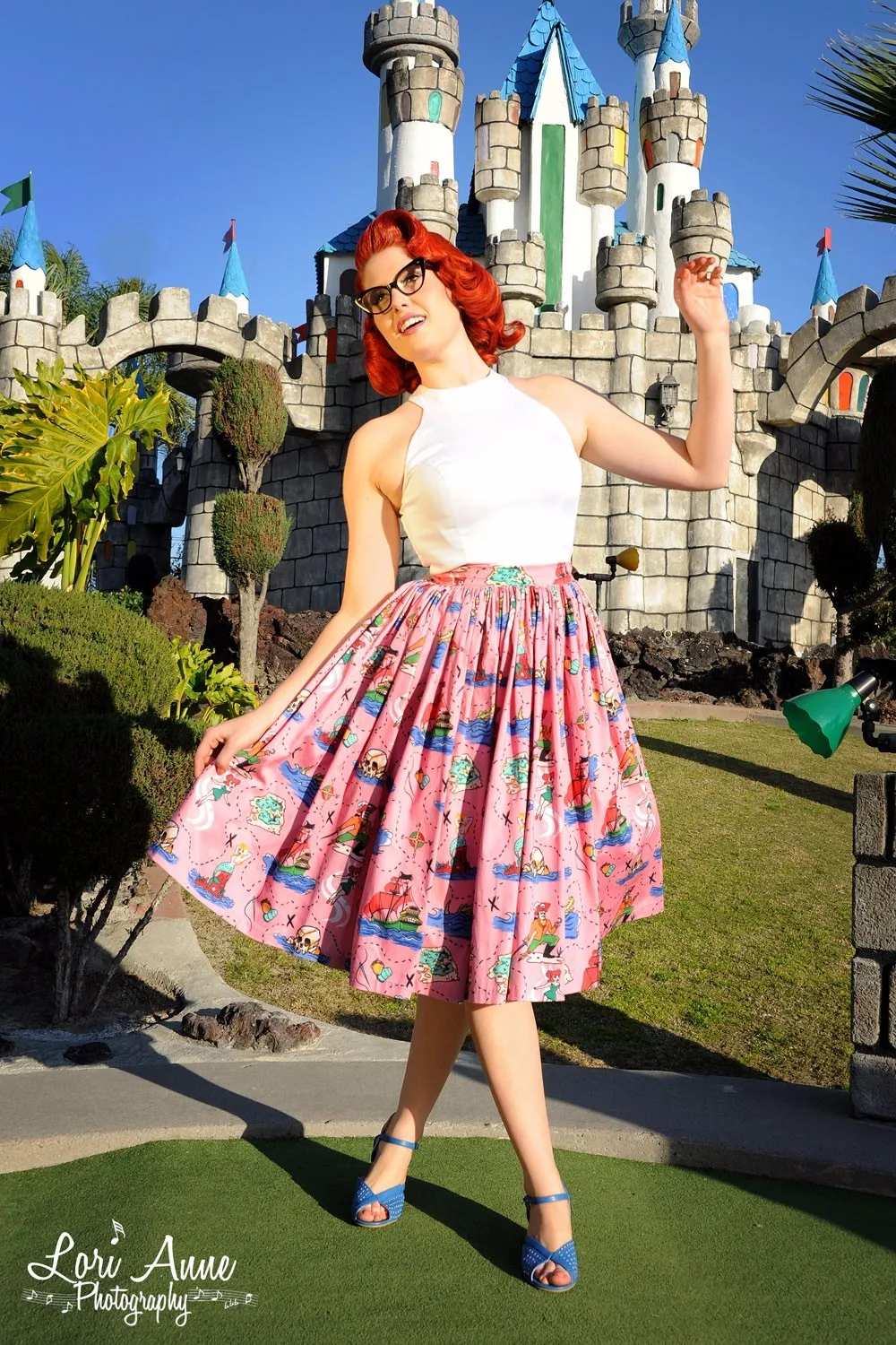 30-Женщины Ретро Винтаж 50 s swing Jenny Skirt in pink neverland принт миди юбки плюс размер 4xl saia rock pinup юбки