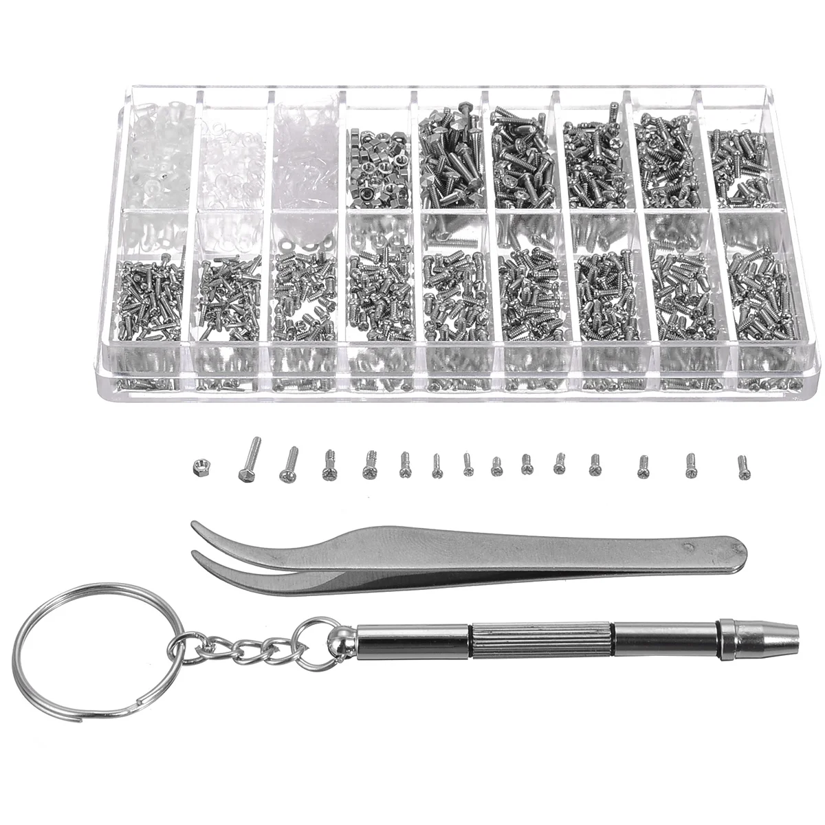 1000pc/set Assorted Screws Screwdriver Set For Sunglasses Eye Glasses High Quality Repair Tools Kits