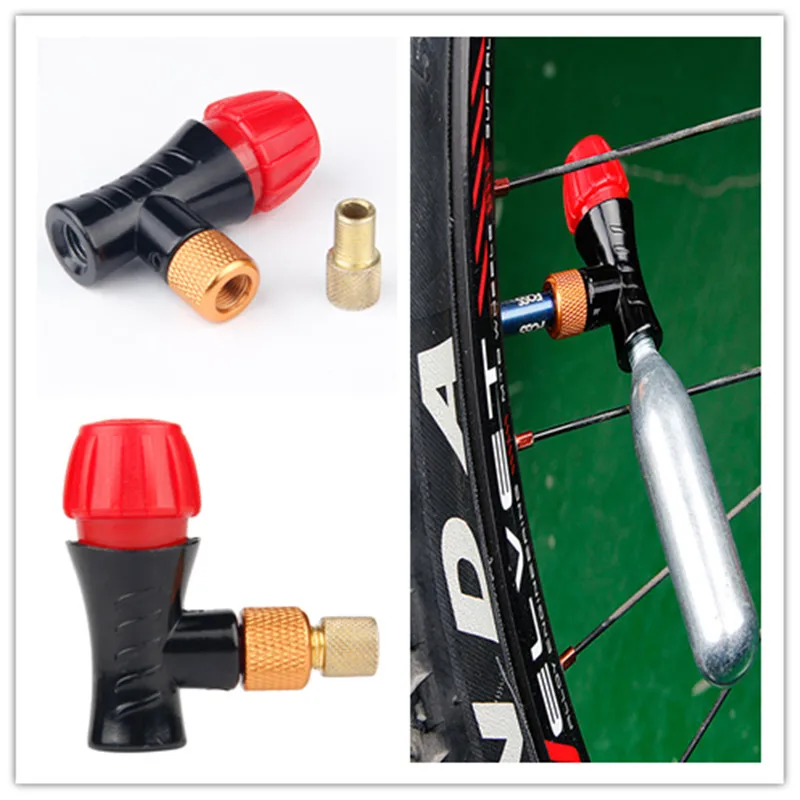Bicycle air pump valve AV/FV portable CO2 air bottle valve head