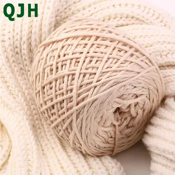 

200g/pcs 100% Cotton Scarf Coat Sweater Hand-Knitted Yarn Coarse Wool Yarn Woven Baby Silk Yarn for hand knitting
