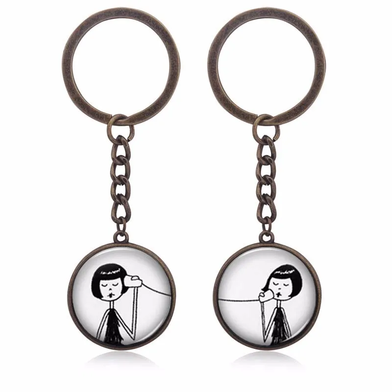 

2pcs/set 2 Colour Connector Pendant For The Best Friend Connector Pendan Keychain Friendship Jewelry Christmas Gift Birth
