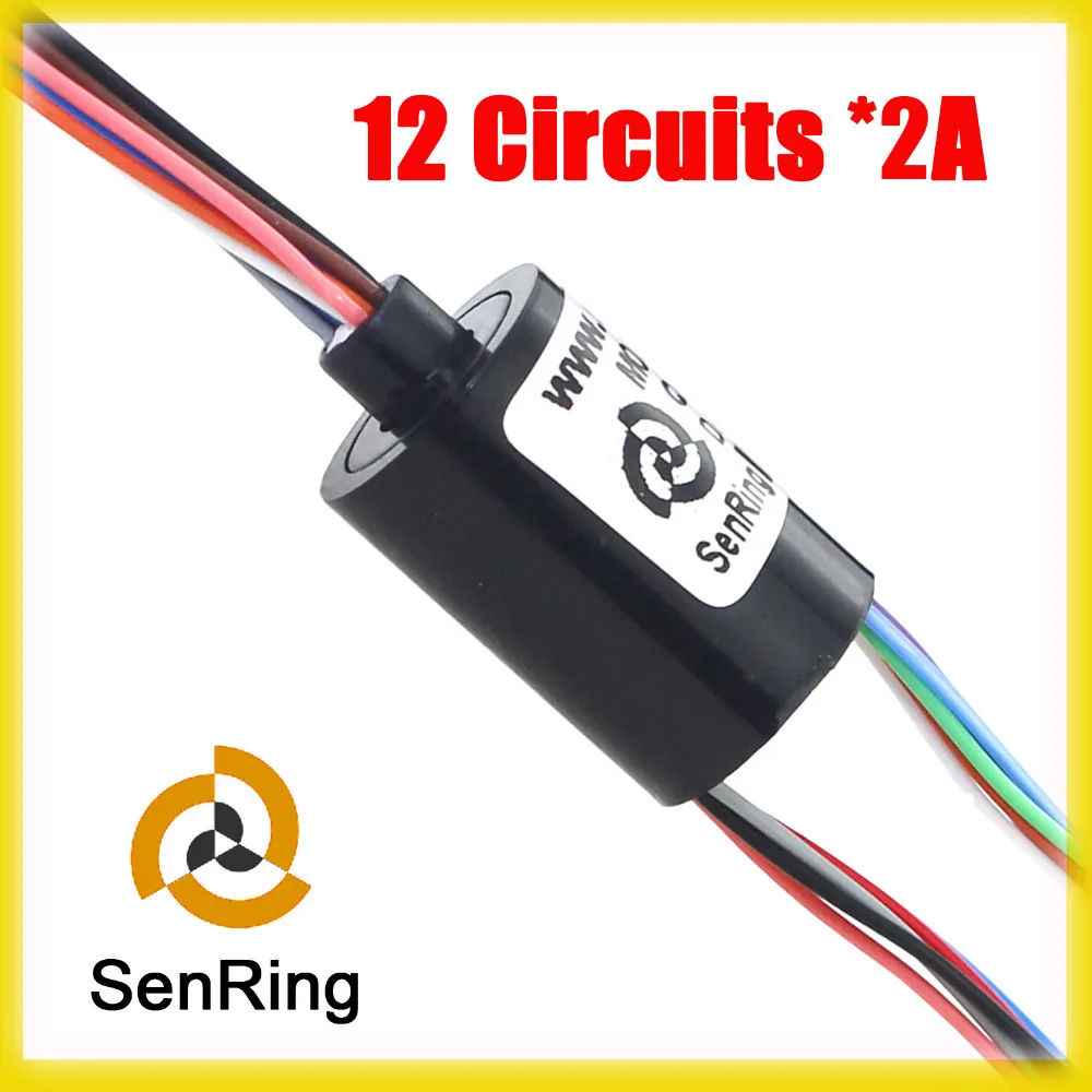 

U type without flange length 18.2mm of capsule Slip ring rotating OD 12.5mm 12 circuits /2A signal current