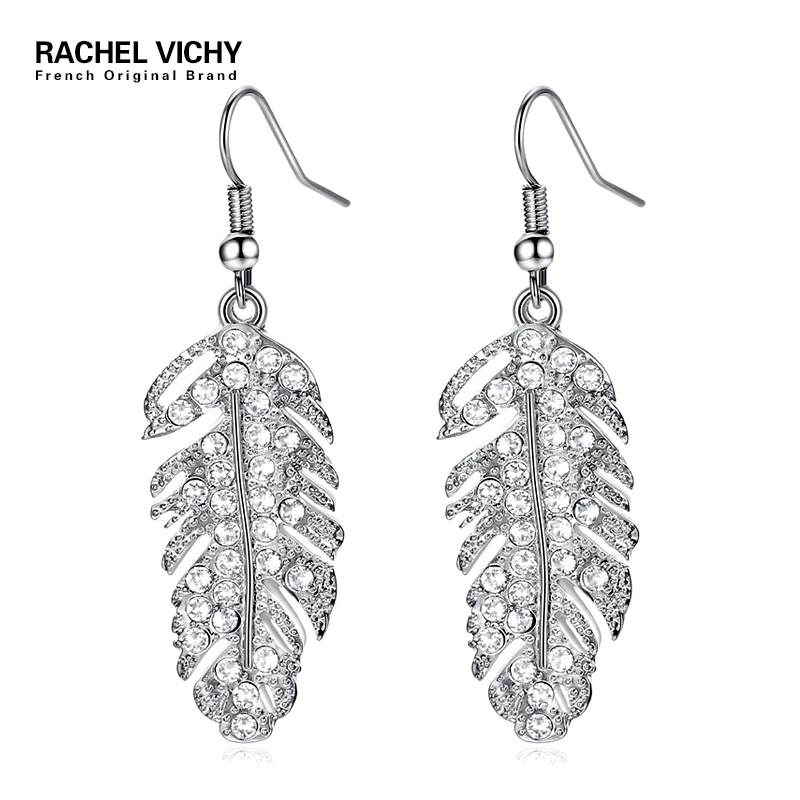 Серьги подвески RACHEL VICHY Boho в стиле ретро с зелеными листьями и кисточками
