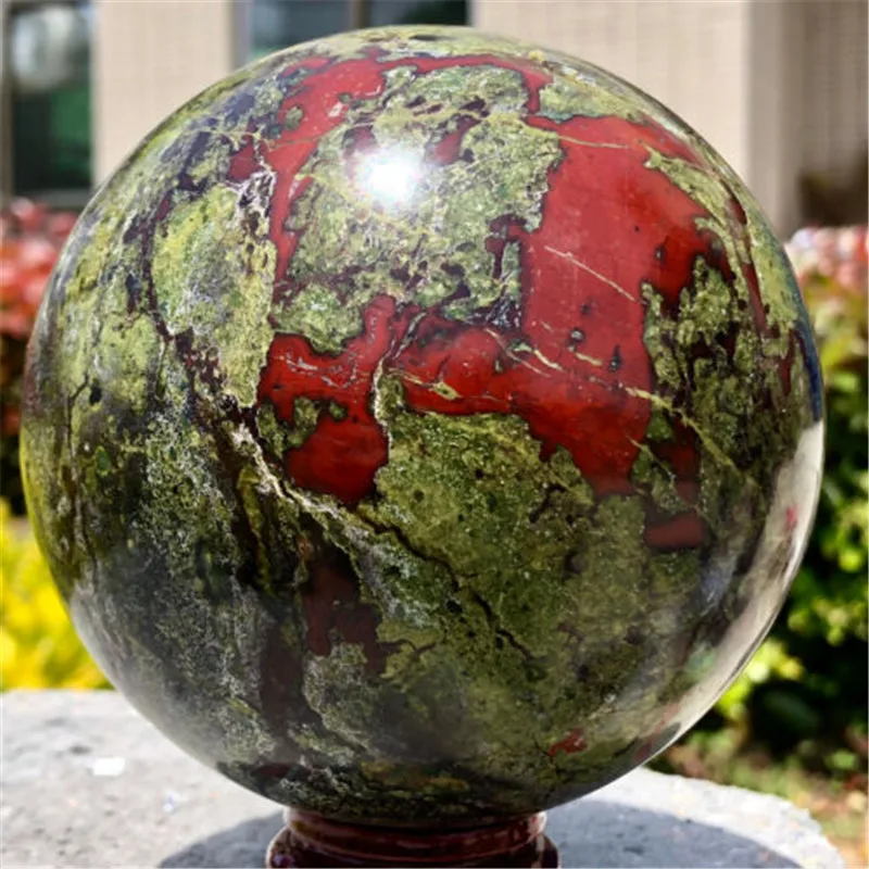 

100mm Natural The dragon blood stoneQuartz Crystal Sphere ball Healing