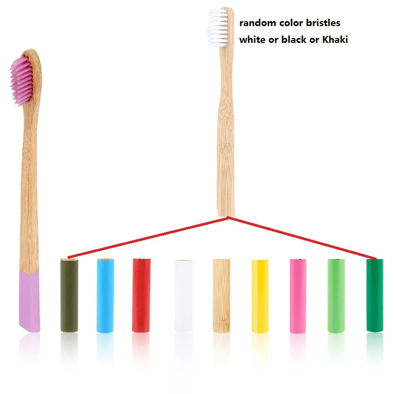 

20pcs Colorful Bamboo Toothbrush Soft Bristle Bamboo Environment-friendly Wooden Tooth Brush Oral Care Random Color Escova Bambu