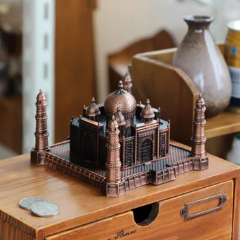 

Home Decoration Ornaments Living Room India Taj Mahal Architectural Model Decoration Figurines Modern Simple Metal Crafts