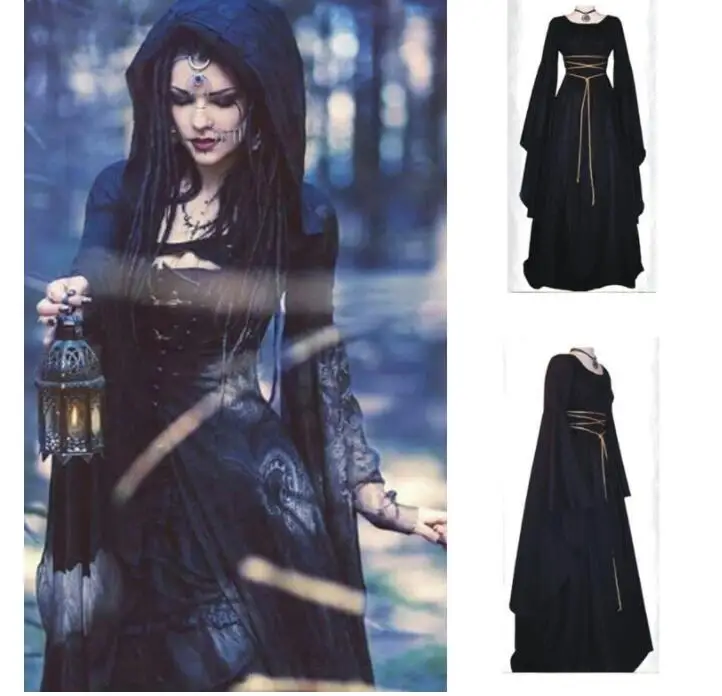 Women Halloween Costumes Sexy Adult Women Witch Long Party Dress ...