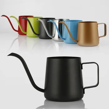 

Long Narrow Spout Coffee Pot Stainless Steel Coffee Drip Pot with Hanging Ear Hand Pour Over Gooseneck Kettle for Coffee Tea