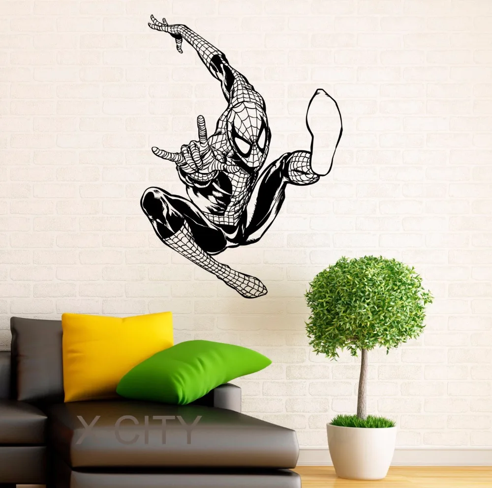 Spiderman POSTER SUPER HERO VINYL WALL Cool STICKER ART LIFE SIZE WALL