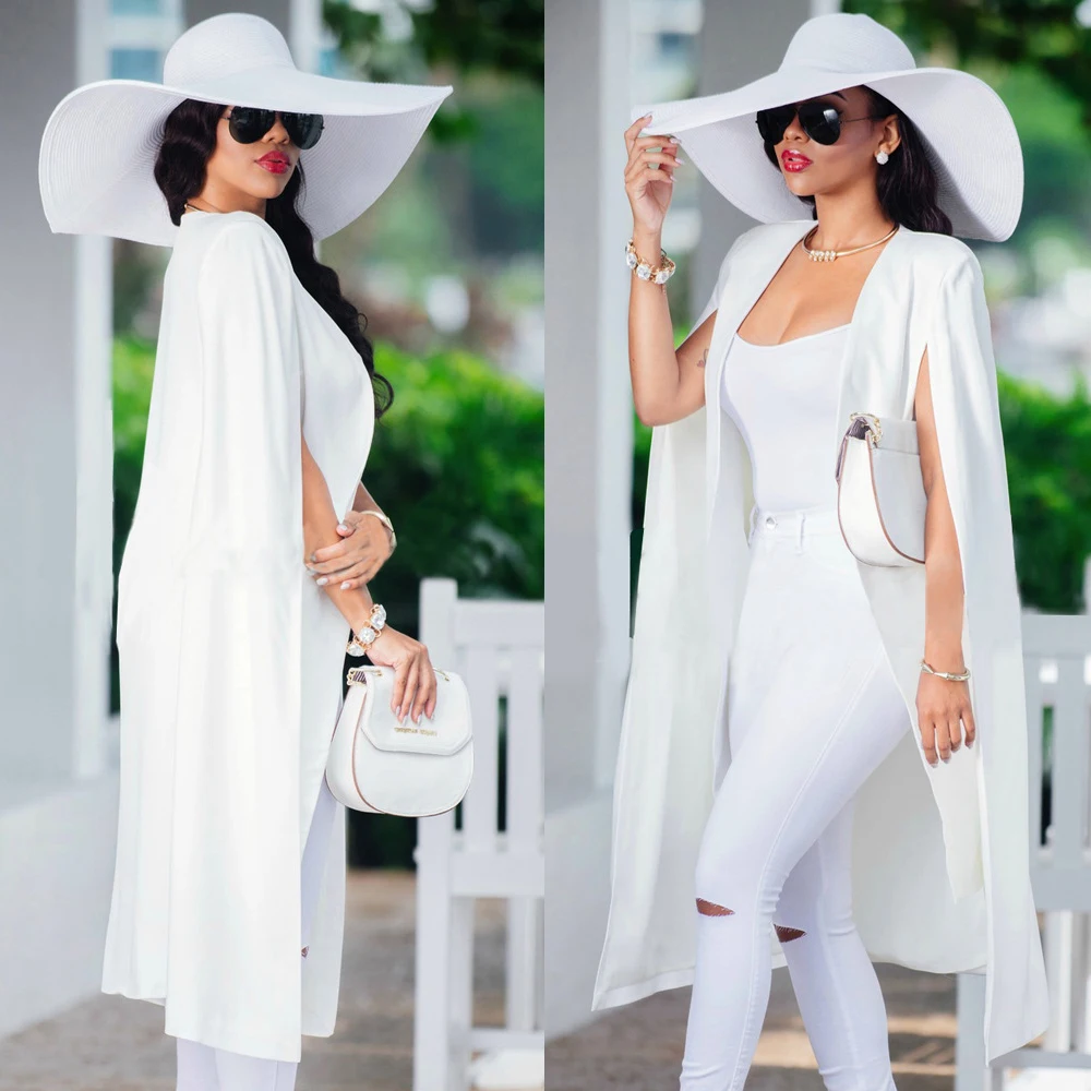 Fashion Cape Coats Long Solid Cloak OL Blazer Jackets