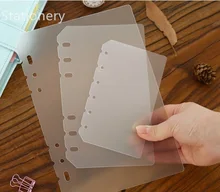 A5 a6 a7 pp fosco placa para proteger o papel interno espaçador planejador filofax organizador divisor separador placa página