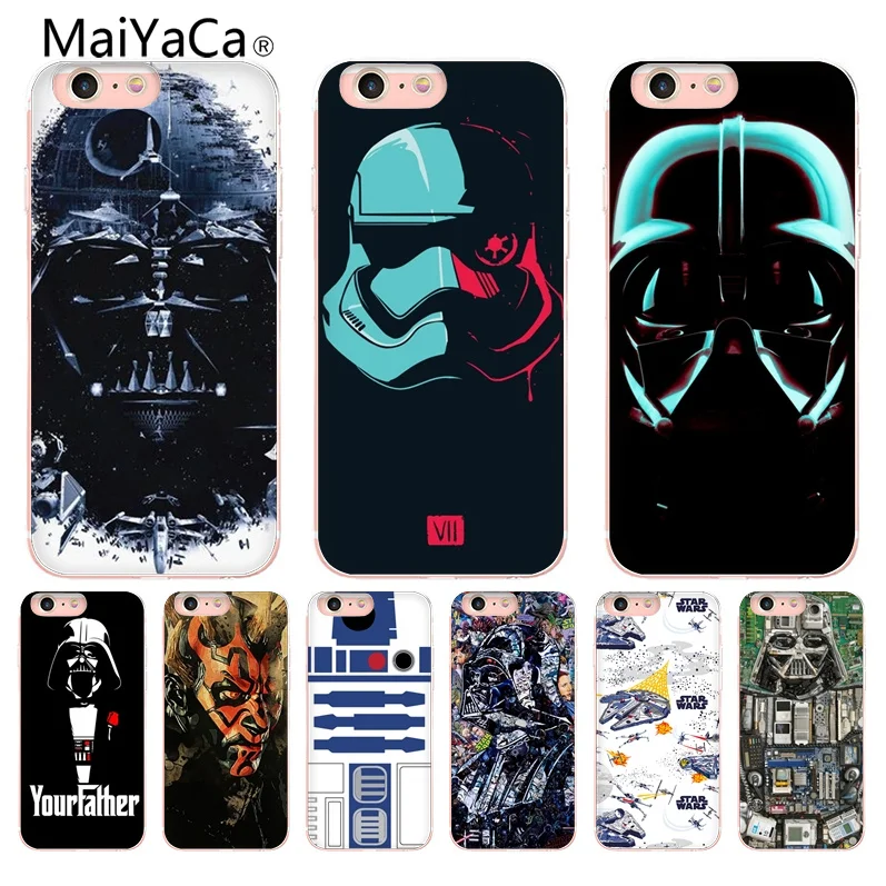 MaiYaCa Star Wars design Pattern tpu Soft Phone Accessories Cover Case For Apple iPhone 8 7 6 6S Plus X 5 5S SE 5C Cellphones