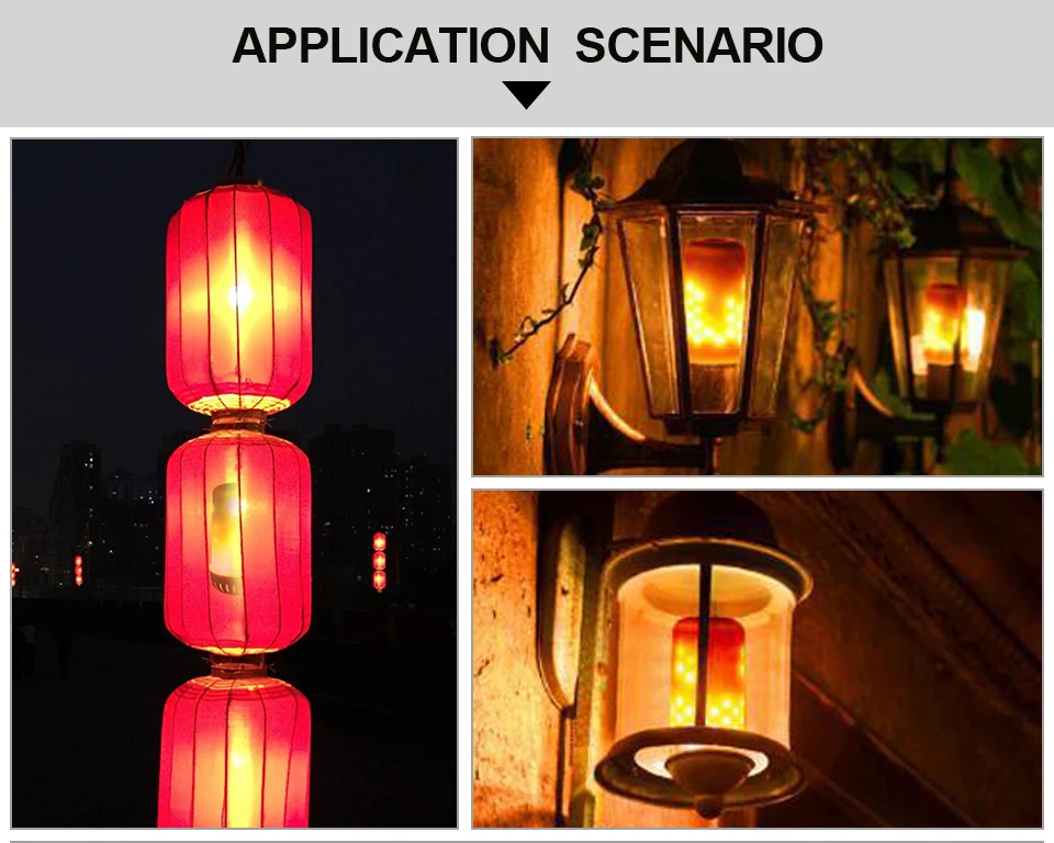 E27 2835 Led Flame Lamp Creative 3 modes  (9)