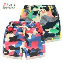 DE PEACH/камуфляжные шорты для мальчиков хлопковые детские шорты для мальчиков и девочек, летние пляжные спортивные шорты, штаны детская одежда 2-6Y
