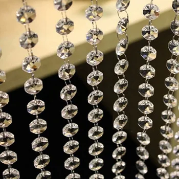 

33ft/10M Wedding DIY Decor Diamond Acrylic Crystal Beads Curtain Strand Garland Window Scarfs Curtain AB