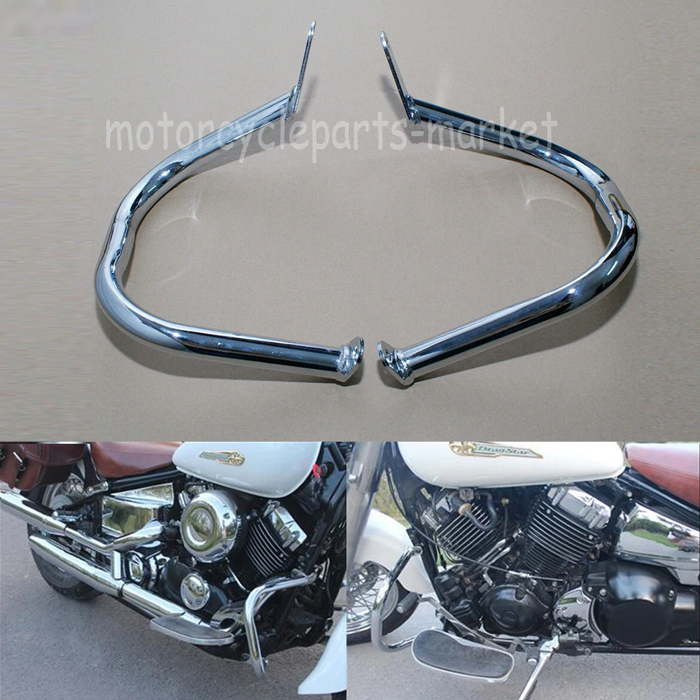 МОТОЦИКЛ хром защита двигателя шоссе аварийный бар подходит для Yamaha VStar Dragstar 400 650 XVS650 классический на заказ 1997-2012