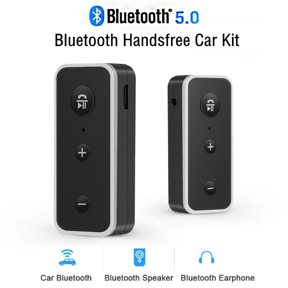 3,5 мм разъем AUX Bluetooth 5,0 EDR Громкая связь автомобильный комплект стерео беспроводной аудио приемник с микрофоном автомобильное радио mp3-плеер адаптер